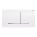 Geberit 115.899.KJ.1 - Plaque de déclenchement Twinline30 34x18,5 cm blanche/chrome brillant