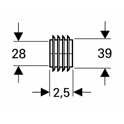 Geberit 119.669.00.1 - Manchon de raccordement pour tuyau de chasse Ø 28 mm, noir