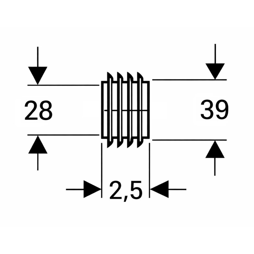 Geberit 119.669.00.1 - Manchon de raccordement pour tuyau de chasse Ø 28 mm, noir