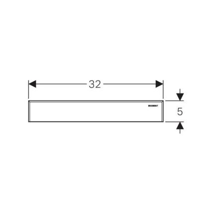 Geberit 154.336.FW.1 - Kit de montage pour évacuation encastrée 32x5 cm en acier inoxydable