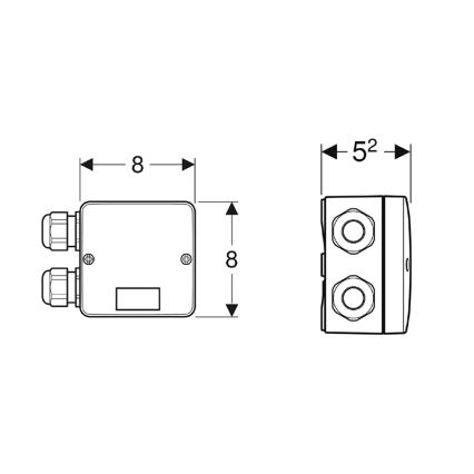 Geberit 244.120.00.1 - Boîte de connexion combinée