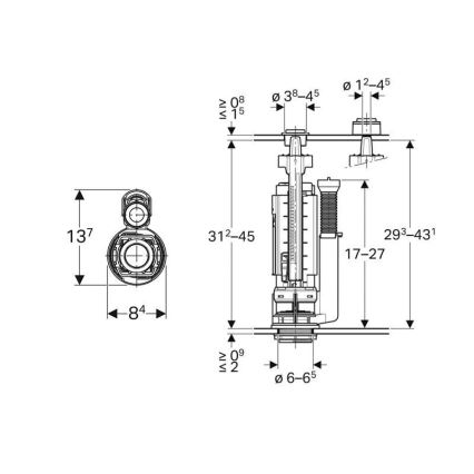 Geberit 282.050.21.2 - Mécanisme de chasse d'eau Type 290