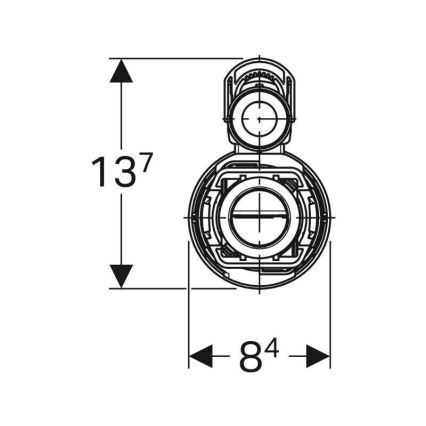 Geberit 282.350.21.2 - Mécanisme de chasse d'eau à double commande Type 290