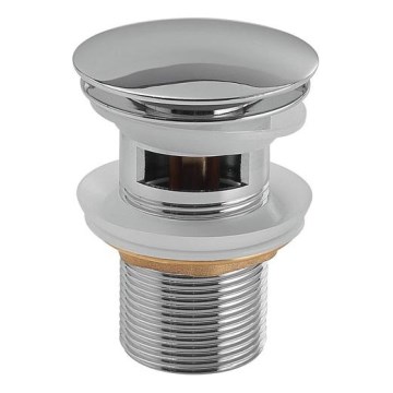 Gedy - Bonde de lavabo à clapet CLICK-CLACK Ø 6,6 cm finition chrome brillant