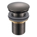 Gedy - Bonde de lavabo CLICK-CLACK Ø 6,6 cm gris métallisé
