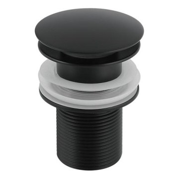 Gedy - Bonde de lavabo CLICK-CLACK Ø 6,6 cm, noire mate