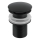 Gedy - Bonde de lavabo CLICK-CLACK Ø 6,6 cm, noire mate