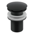 Gedy - Bonde pour lavabo CLICK-CLACK, Ø 6,6 cm, finition noir mat