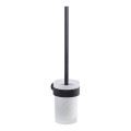 Gedy - Brosse de toilette à fixation murale PIRENEI mat noir/verre satin