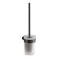 Gedy - Brosse WC murale PIRENEI en verre opalin / gris métallique