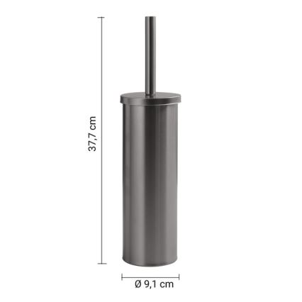 Gedy - Brosse WC sur pied SCOPINO gris métallisé