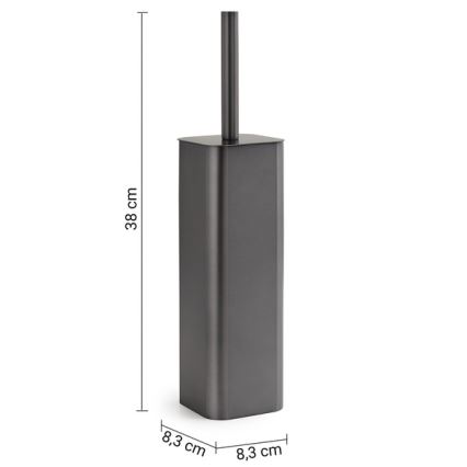 Gedy - Brosse WC sur pied SCOPINO gris métallisé