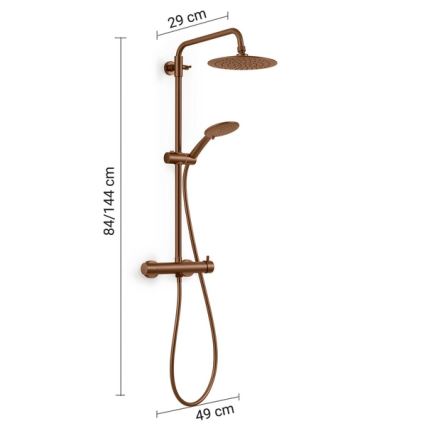 Gedy - Ensemble de douche STAR PLUS avec mitigeur, finition bronze