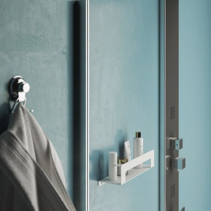 Gedy - Étagère avec porte-serviettes CLEO 50 cm, blanc mat