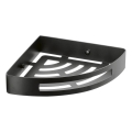 Gedy - Étagère d'angle pour douche SMART 21 x 4,5 cm, noir mat