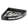 Gedy - Étagère d'angle pour douche SMART 21 x 4,5 cm, noir mat