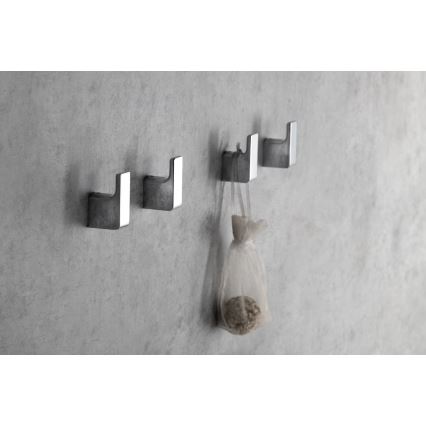 Gedy - LOT 2x Crochet mural PIRENEI chrome brillant