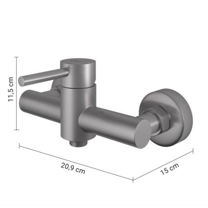 Gedy - Mitigeur de douche GARDA chrome mat