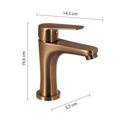 Gedy - Mitigeur de lavabo COMO 19,6 cm bronze