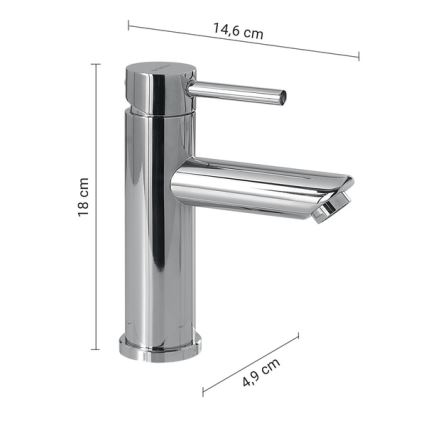 Gedy - Mitigeur lavabo GARDA 18 cm chrome brillant