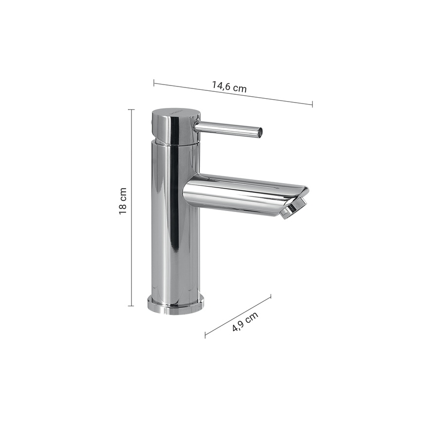 Gedy - Mitigeur lavabo GARDA 18 cm chrome brillant