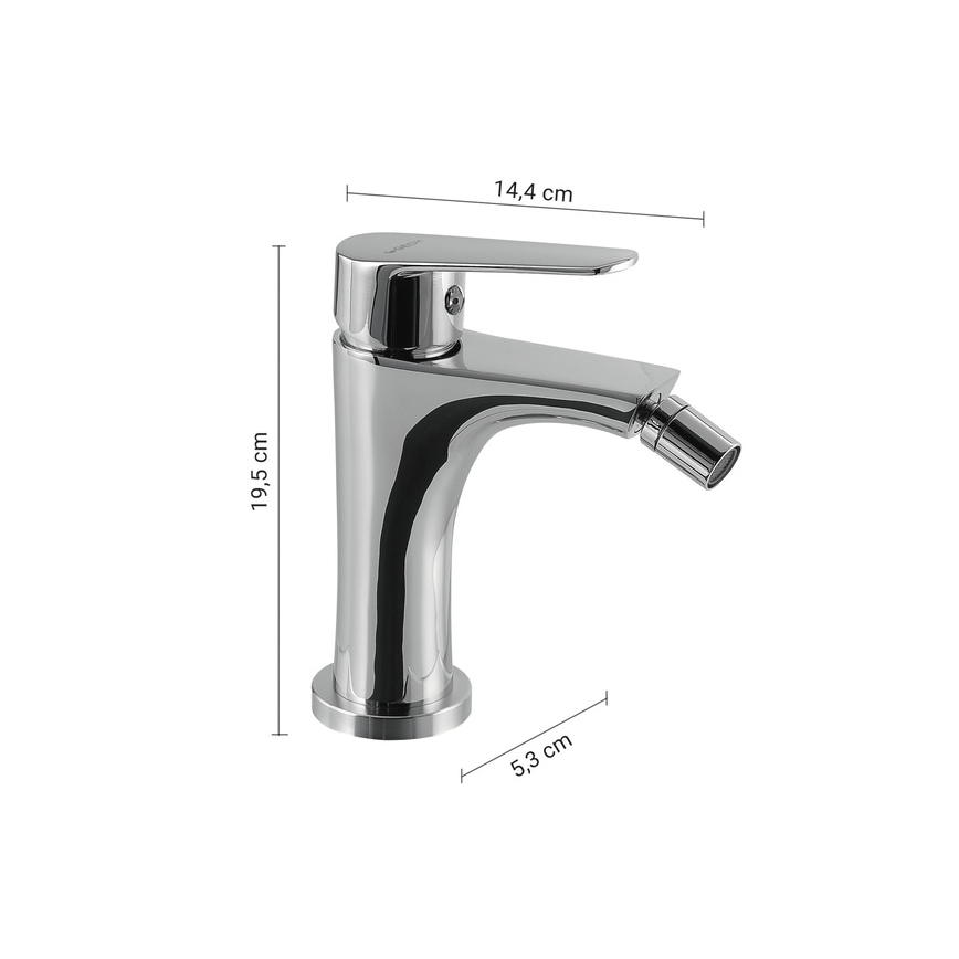 Gedy - Mitigeur pour bidet COMO 19,5 cm chromé brillant
