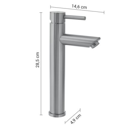 Gedy - Mitigeur pour lavabo ALTO 28,5 cm chrome mat