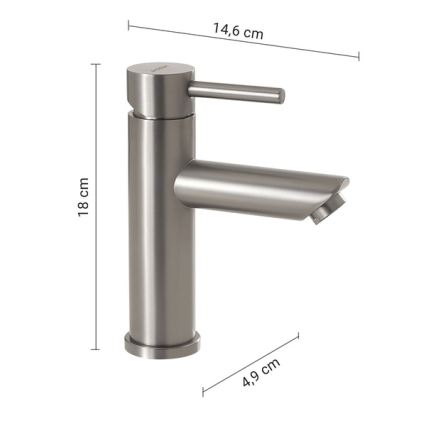 Gedy - Mitigeur pour lavabo GARDA 18 cm, chrome mat