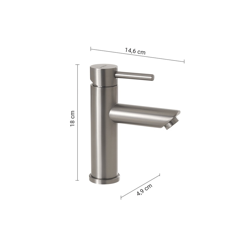 Gedy - Mitigeur pour lavabo GARDA 18 cm, chrome mat