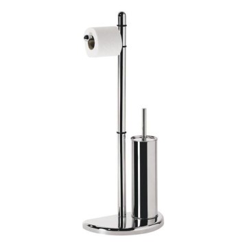 Gedy - Porte-papier et porte-brosse de toilettes HIBISCUS chrome brillant