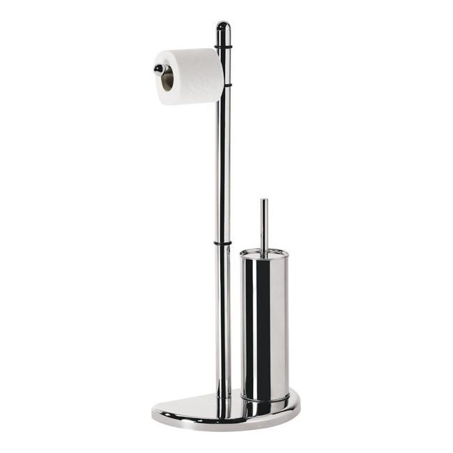 Gedy - Porte-papier et porte-brosse de toilettes HIBISCUS chrome brillant