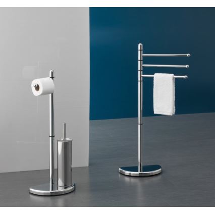 Gedy - Porte-papier et porte-brosse de toilettes HIBISCUS chrome brillant