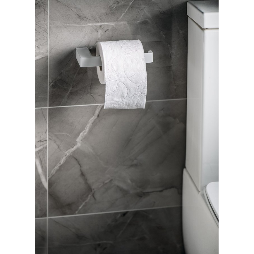 Gedy - Porte-papier toilette PIRENEI blanc mat