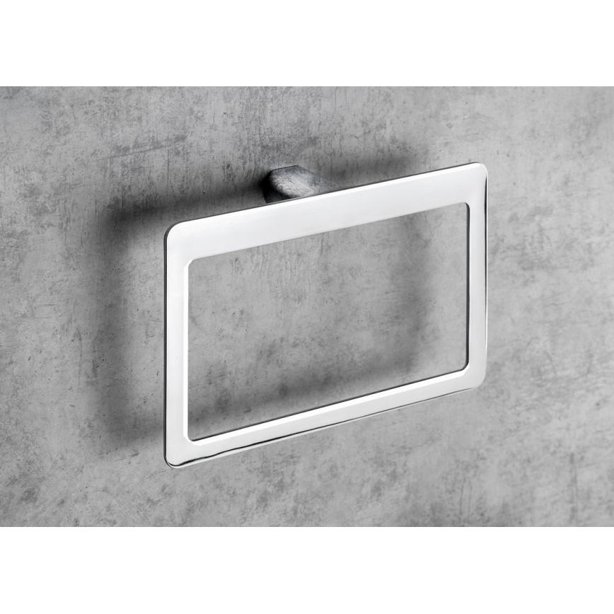 Gedy - Porte-serviettes mural PIRENEI 15x23 cm chrome brillant