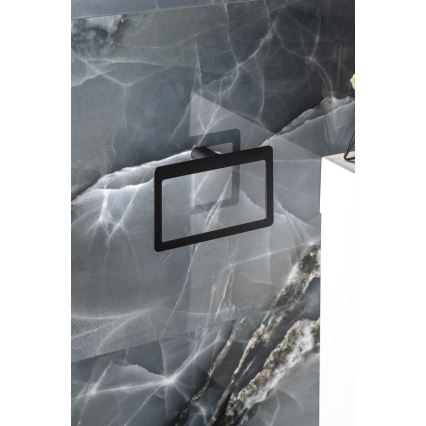 Gedy - Porte-serviettes mural PIRENEI 15x23 cm noir mat