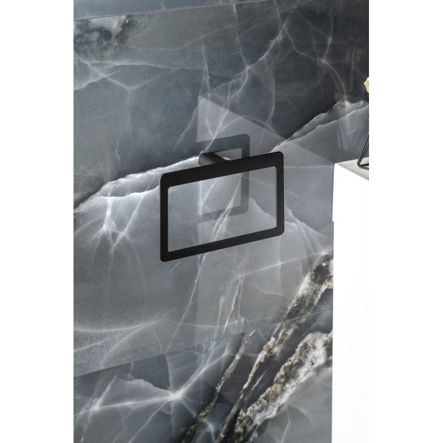 Gedy - Porte-serviettes mural PIRENEI 15x23 cm noir mat