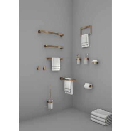 Gedy - Porte-serviettes mural PIRENEI 45 cm bronze