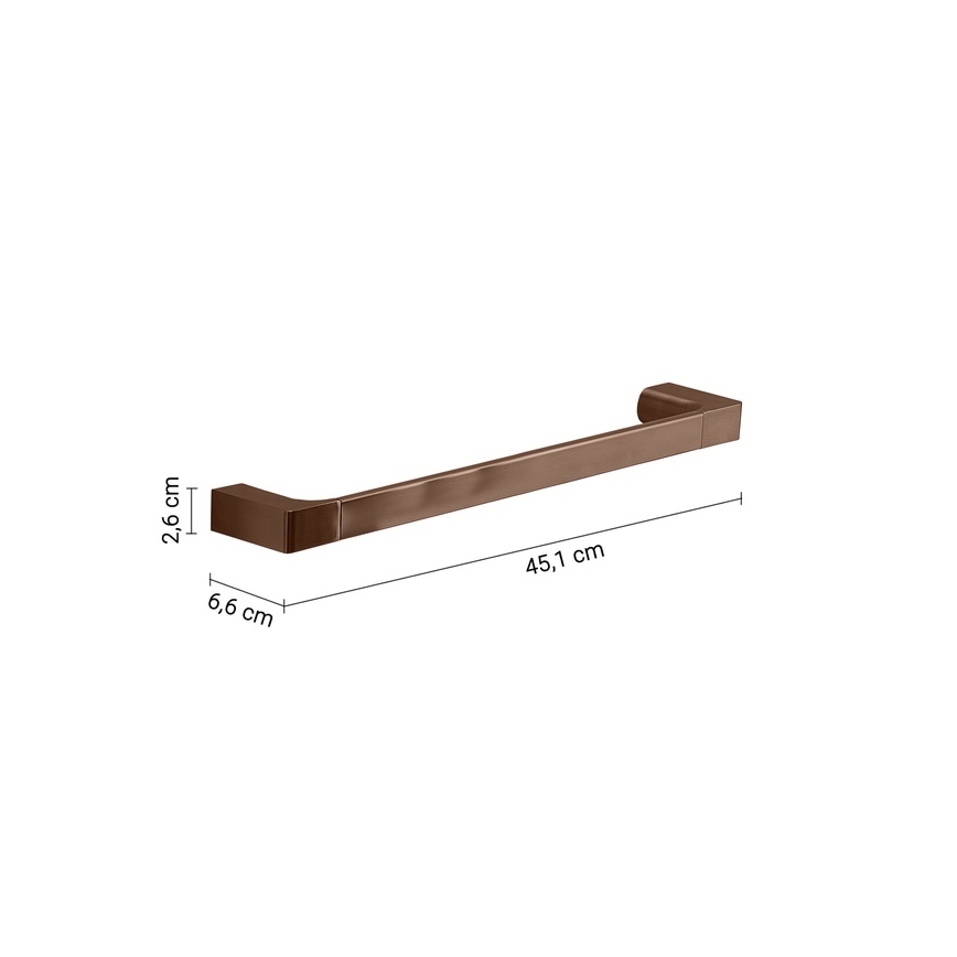 Gedy - Porte-serviettes mural PIRENEI 45 cm bronze