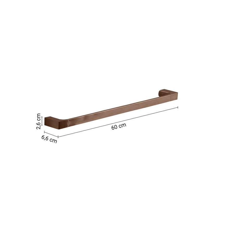 Gedy - Porte-serviettes mural PIRENEI 60 cm bronze