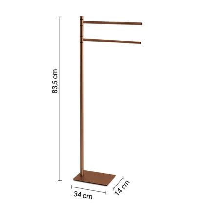 Gedy - Porte-serviettes sur pied TRILLY 83,5 cm bronze