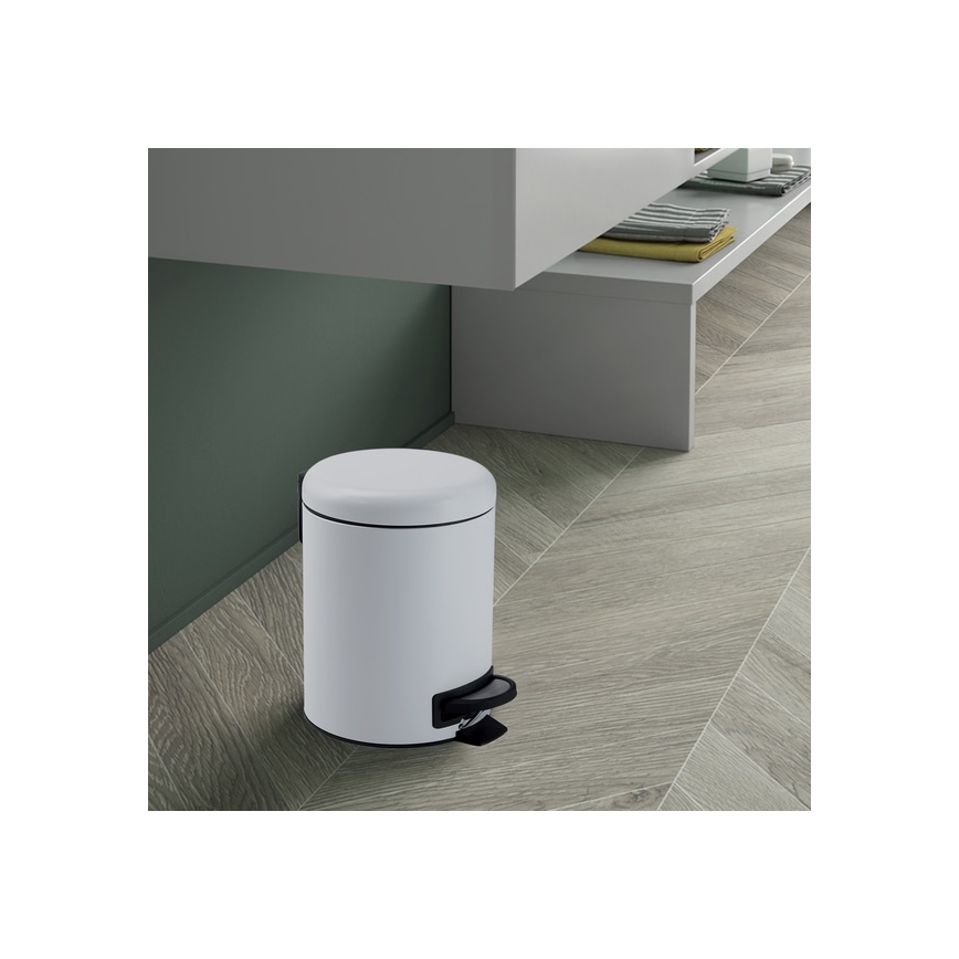 Gedy - Poubelle POTTY 3 l à fermeture douce blanche