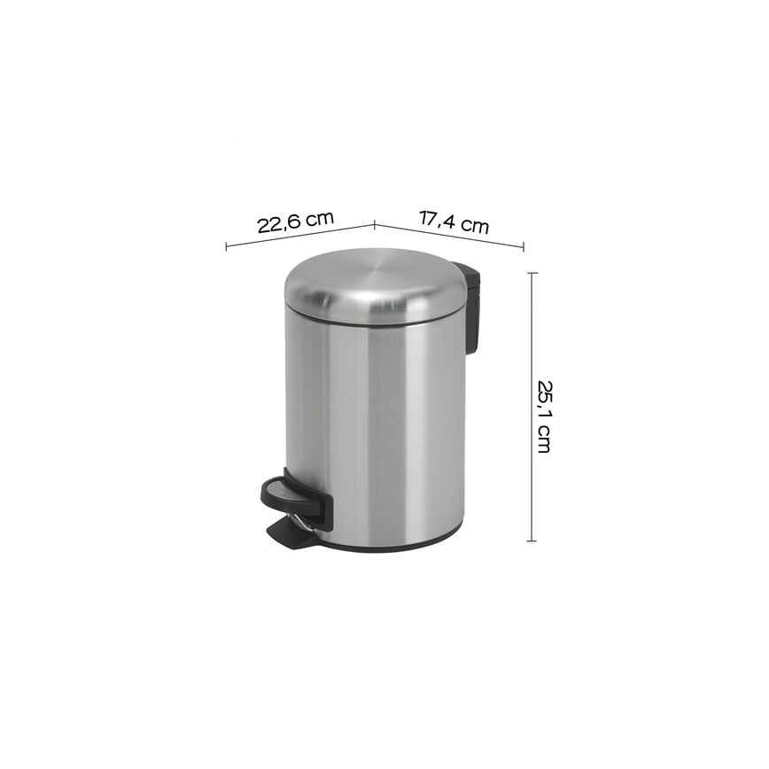 Gedy - Poubelle POTTY 3 L à fermeture douce en inox
