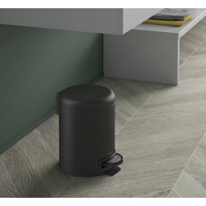 Gedy - Poubelle POTTY 3 L à fermeture douce, noire mate