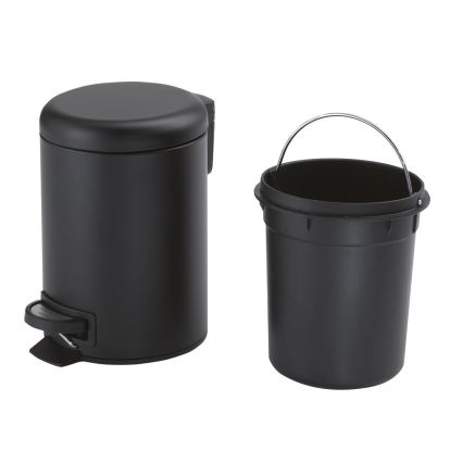 Gedy - Poubelle POTTY 3 L à fermeture douce, noire mate
