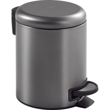 Gedy - Poubelle POTTY 5 l à fermeture douce, gris métallisé