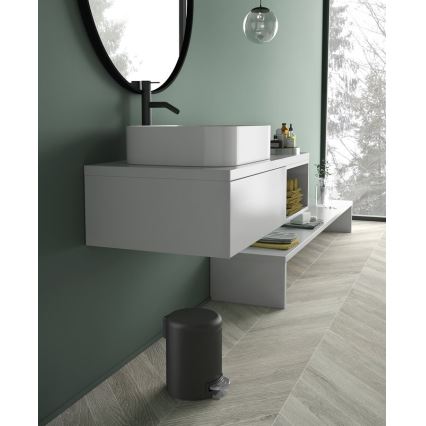 Gedy - Poubelle POTTY 5 l à fermeture douce, noir mat