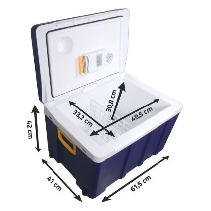 Glacière électrique mobile 60W/230/12V 50 l bleu/jaune