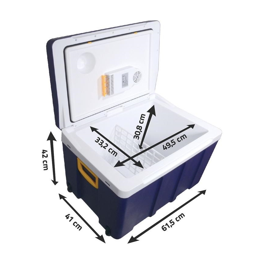 Glacière électrique mobile 60W/230/12V 50 l bleu/jaune