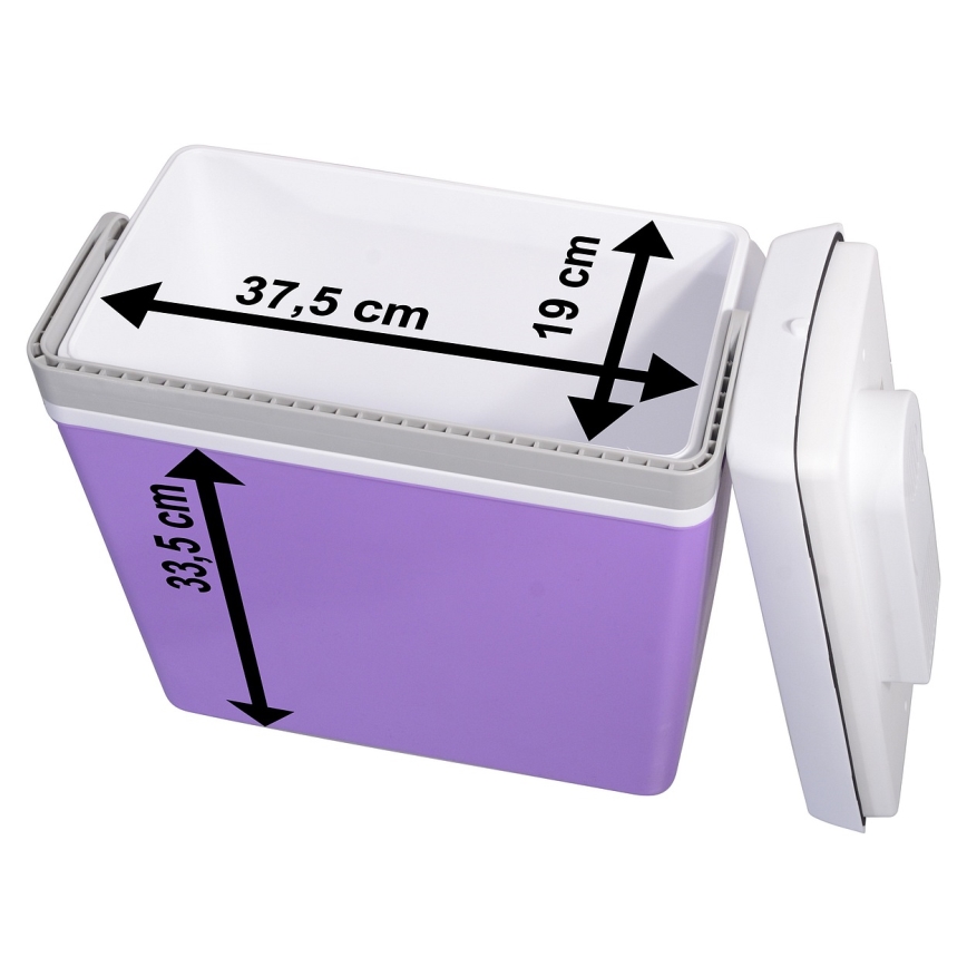 Glacière portative 23 l 55W/12V/230V violette/blanche