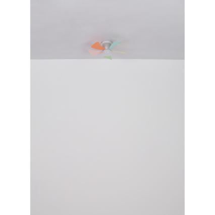 Globo - Ventilateur de plafond LED dimmable LED/10W/230V 3000-6500K multicolore + télécommande